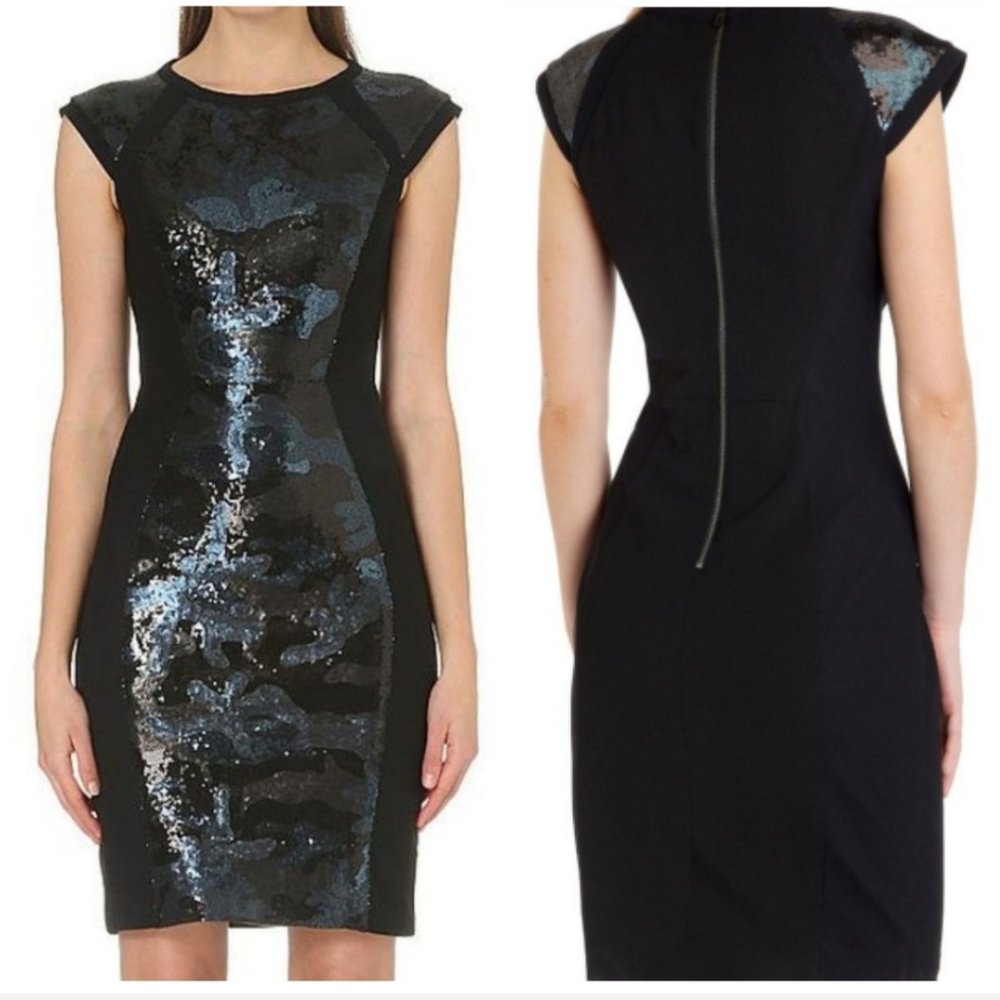Ted Baker Camouflage Sequin Dress